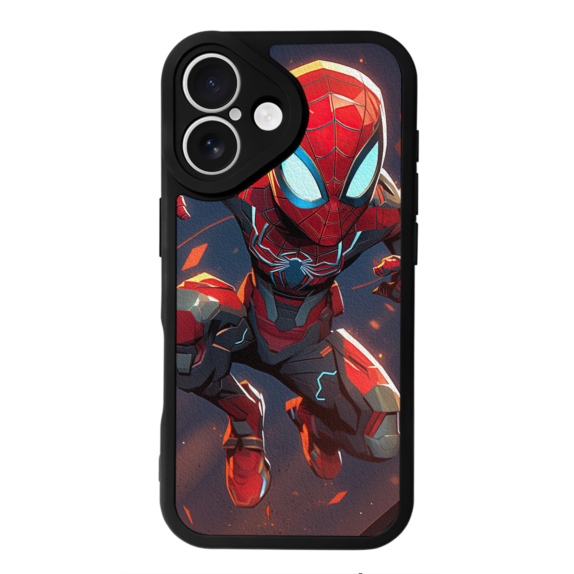 Spider Man スパイダーマン 【iPhone 16シリーズ対応】シリコンスマホケース（レザー調） 材質：シリコン
